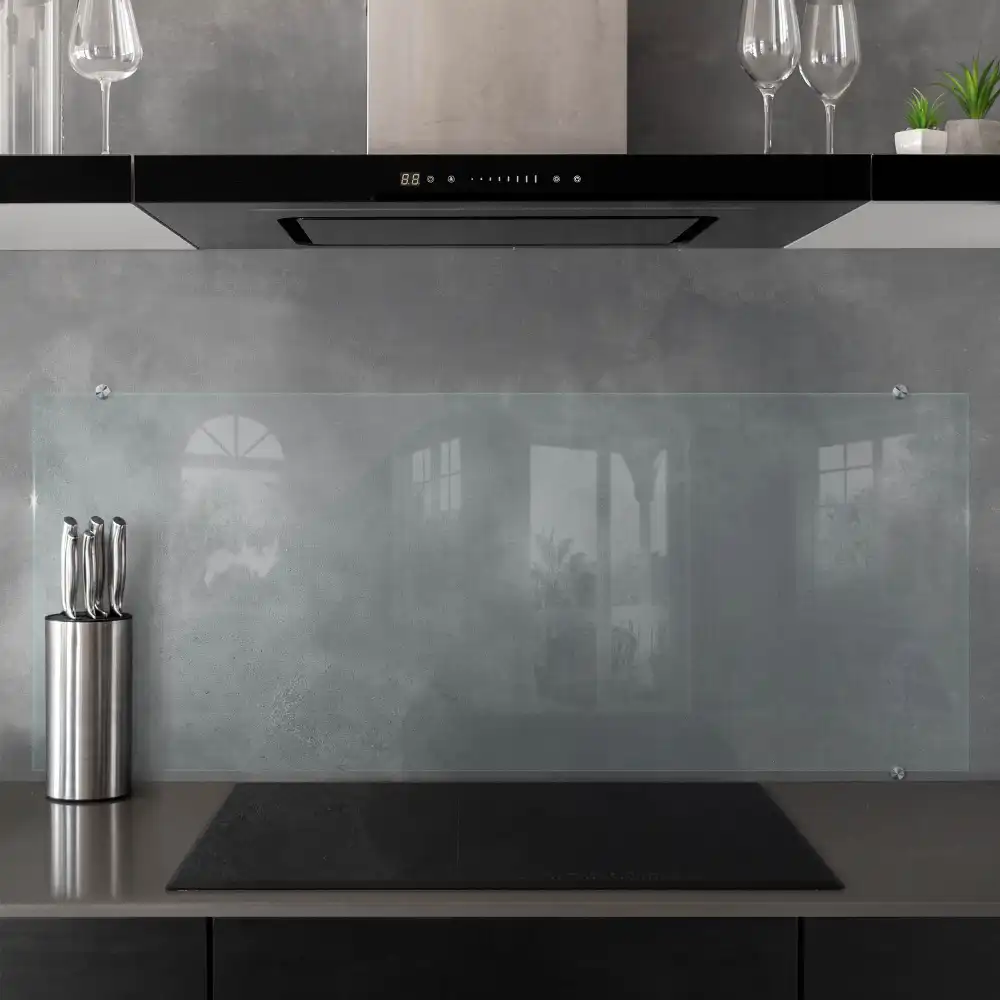 Crédence de cuisine en verre transparent