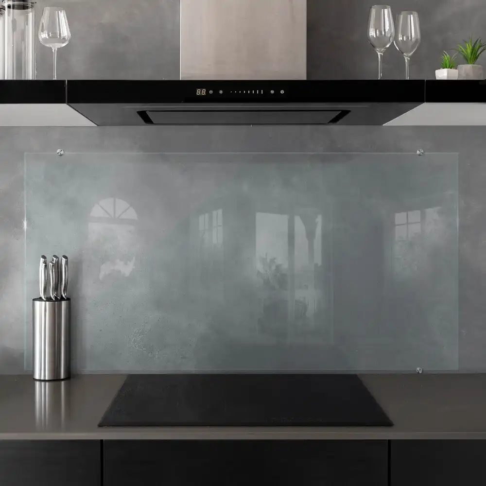 Crédence de cuisine en verre transparent