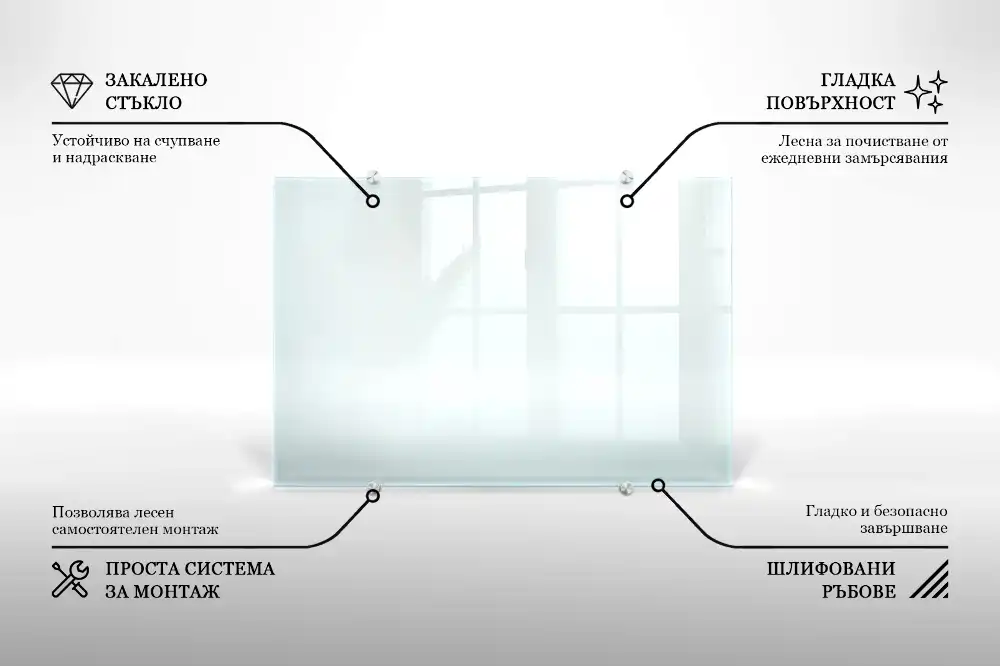 Crédence de cuisine en verre transparent