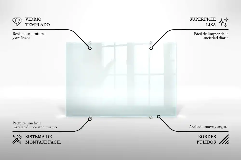 Crédence de cuisine en verre transparent