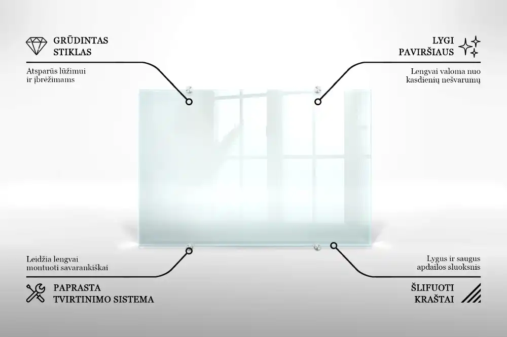 Crédence de cuisine en verre transparent