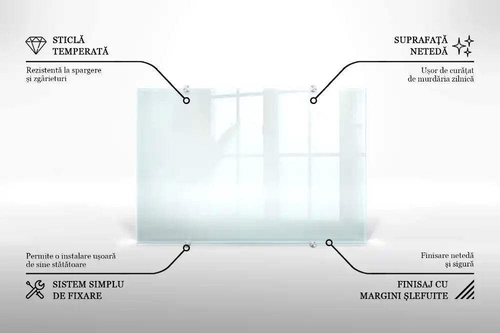Crédence de cuisine en verre transparent