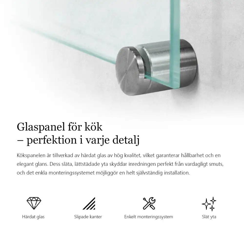 Crédence de cuisine en verre transparent
