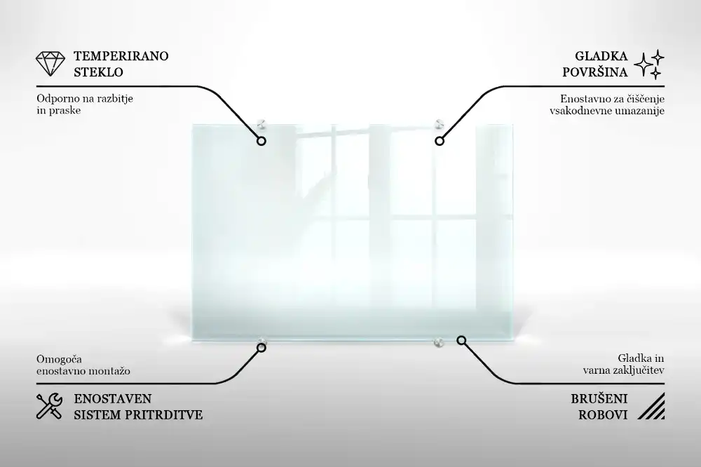 Crédence de cuisine en verre transparent