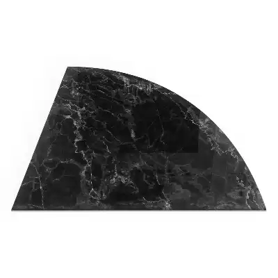 Plaque de sol quart de cercle pour poêle à bois motif marbre