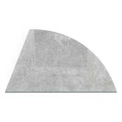 Plaque de sol quart de cercle pour poêle à bois aspect béton brut