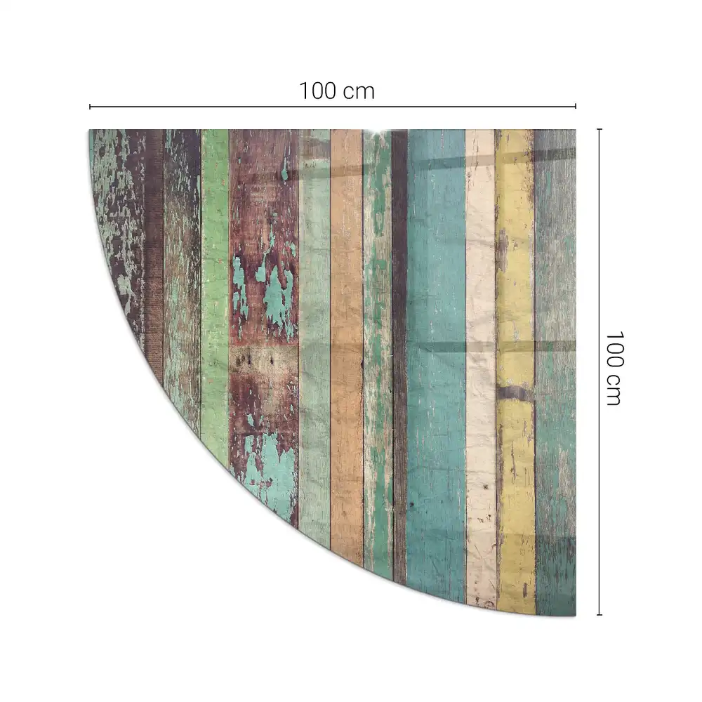 Plaque de sol quart de cercle pour poêle à bois disponible en plusieurs coloris