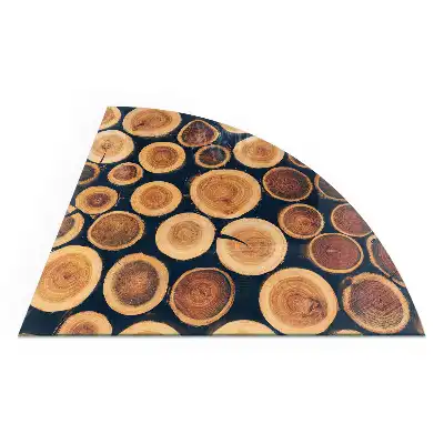 Plaque de sol quart de cercle pour poêle à bois