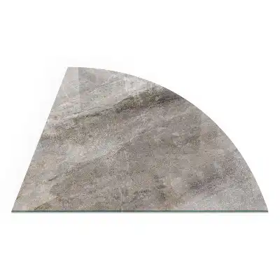 Plaque de sol pour poêle à bois quart de cercle motif pierre naturelle
