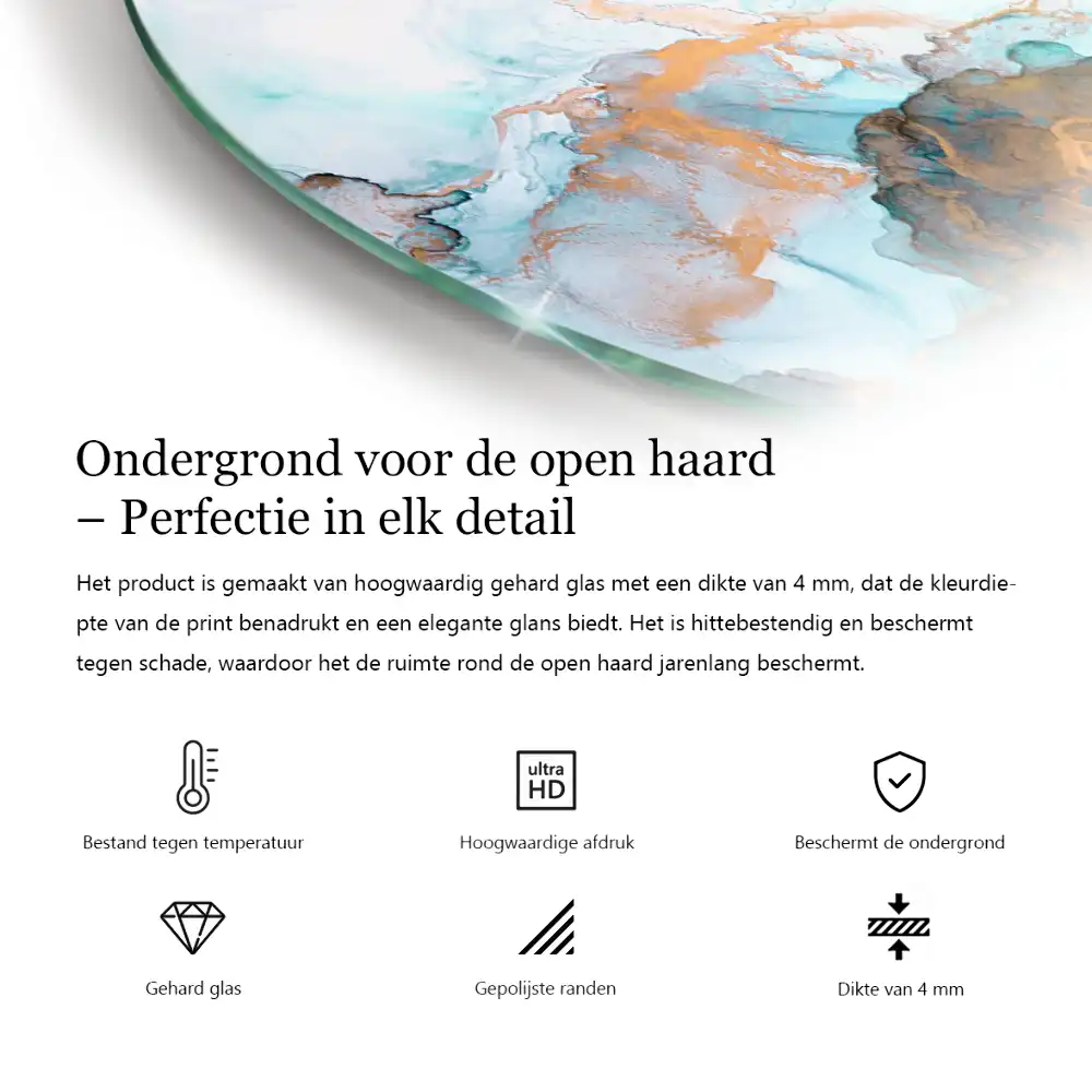 Plaque de protection quart de cercle pour poêle à bois gris-brun