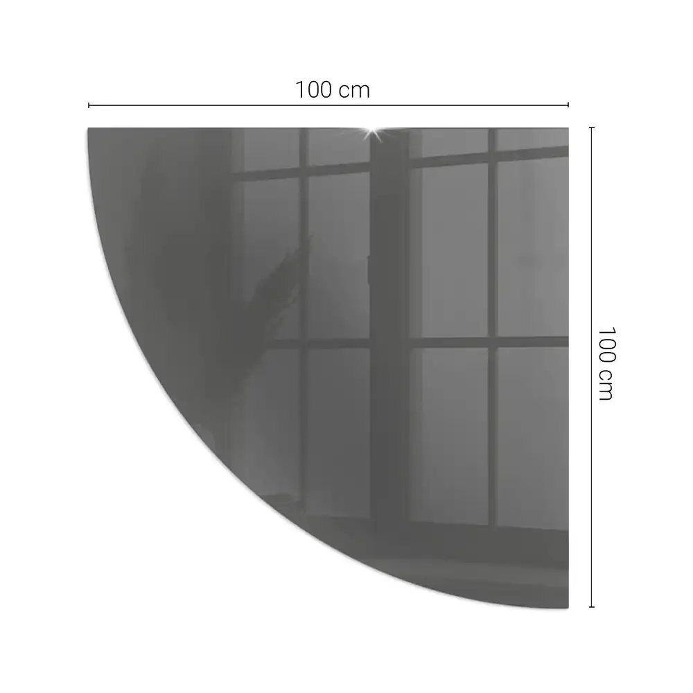 Plaque de protection quart de cercle pour poêle à bois gris-brun