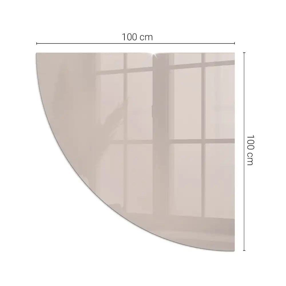 Plaque de sol quart de cercle pour poêle à bois couleur brun clair