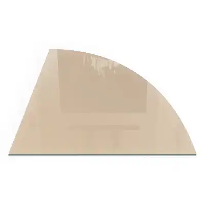 Plaque de sol quart de cercle pour poêle à bois couleur beige