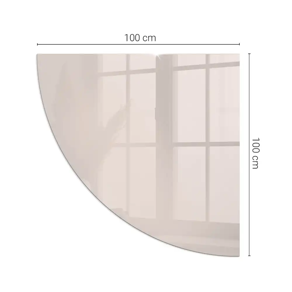 Plaque de protection en verre pour cheminée quart de cercle pour poêle à bois rose pâle