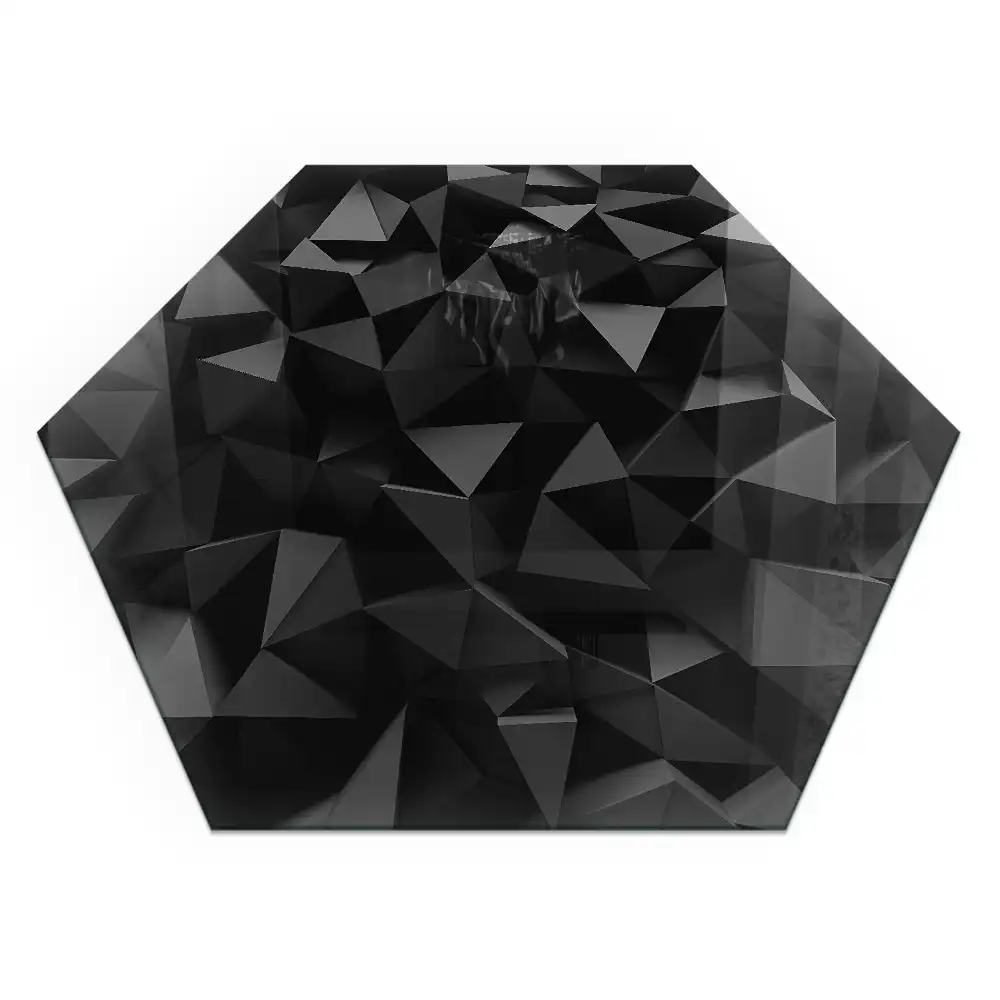 Plaque de protection pour cheminée en verre hexagonal à géométrie tridimensionnelle