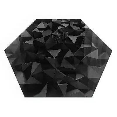 Plaque de protection pour cheminée en verre hexagonal à géométrie tridimensionnelle