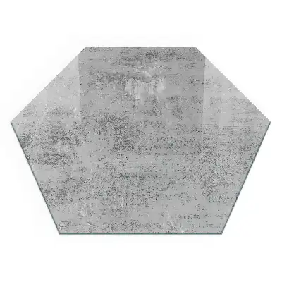 Plaque de sol pour cheminée hexagonale en verre trempé avec motif abstrait