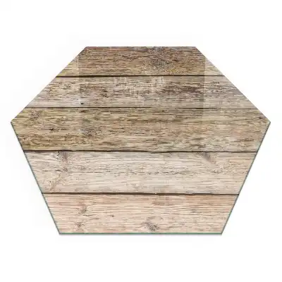 Plaque de sol hexagonale en verre pour poêle à bois