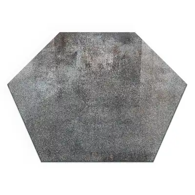 Plaque de protection pour cheminée hexagonale à texture brute