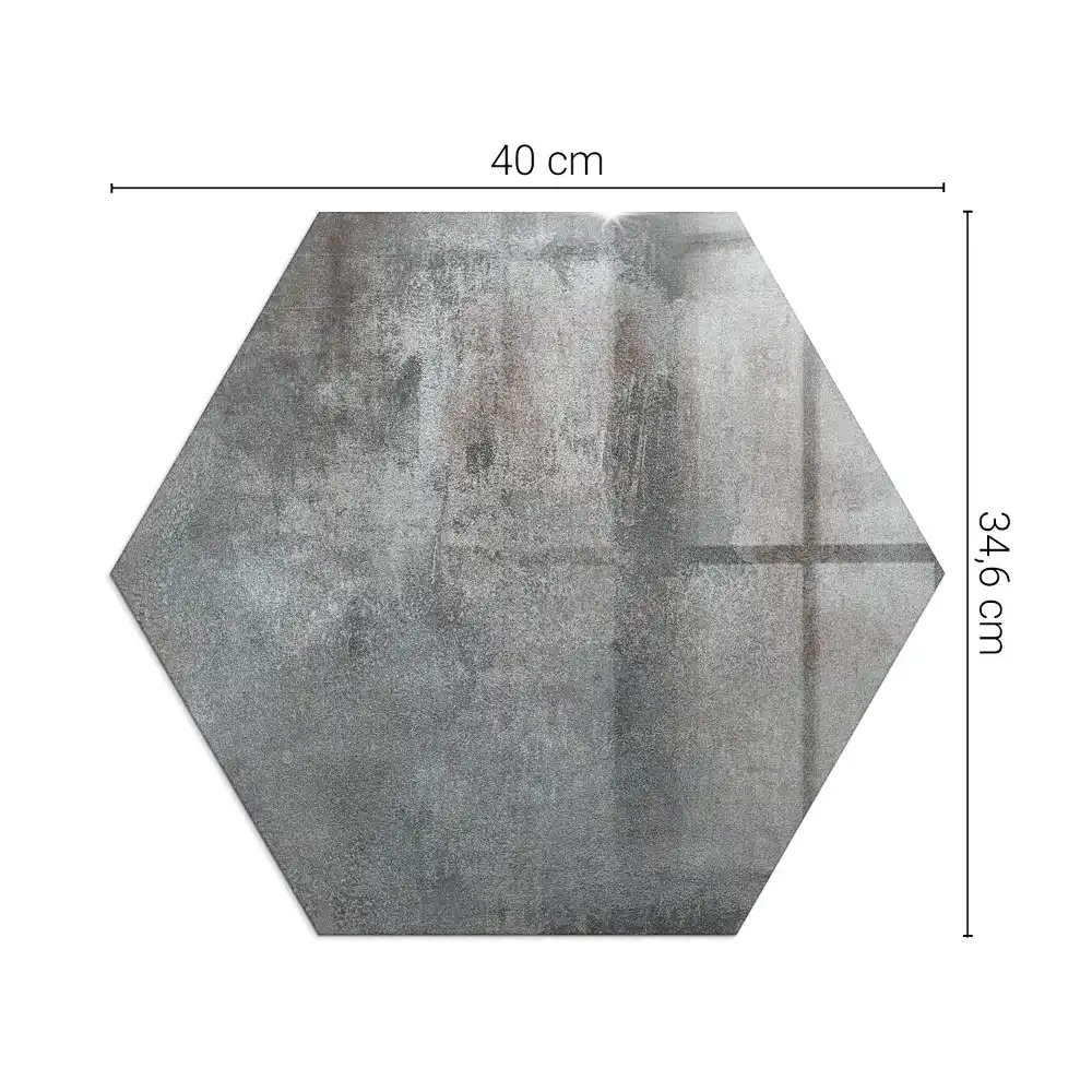 Plaque de protection pour cheminée hexagonale à texture brute