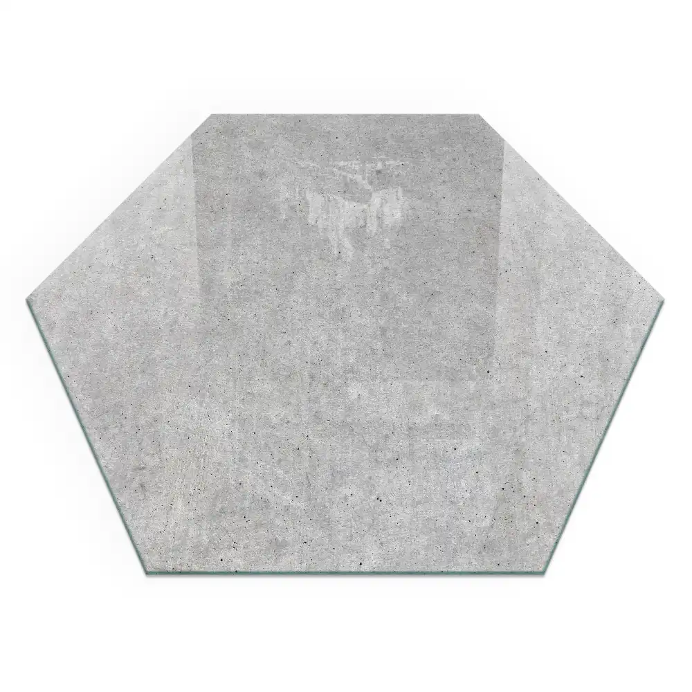 Plaque de protection pour cheminée hexagonale en béton brut