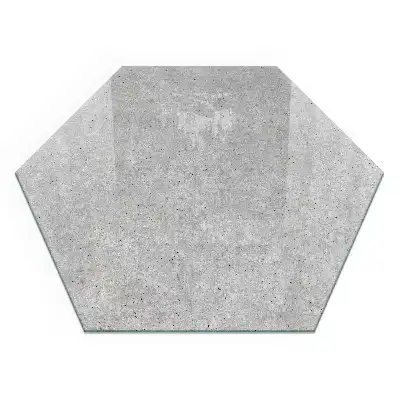 Plaque de protection pour cheminée hexagonale en béton brut
