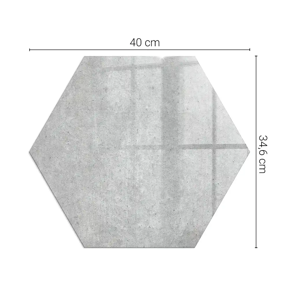 Plaque de protection pour cheminée hexagonale en béton brut