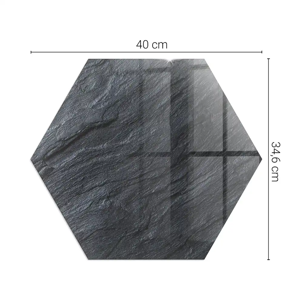 Socle de cheminée hexagonal effet pierre