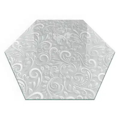 Plaque pour dessous de cheminée hexagonale à motif végétal