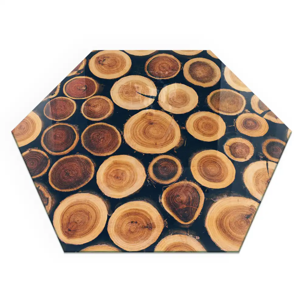 Plaque de protection de sol hexagonale en verre trempé pour poêle