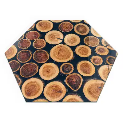 Plaque de protection de sol hexagonale en verre trempé pour poêle