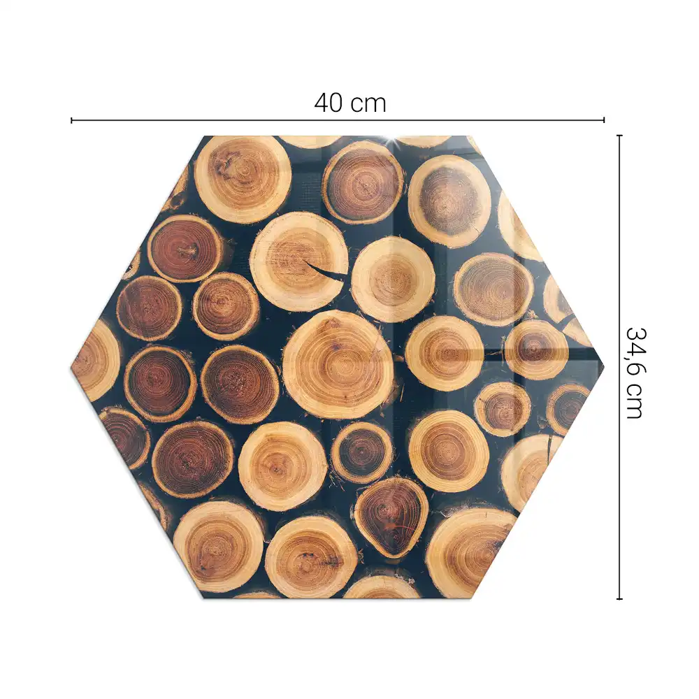 Plaque de protection de sol hexagonale en verre trempé pour poêle