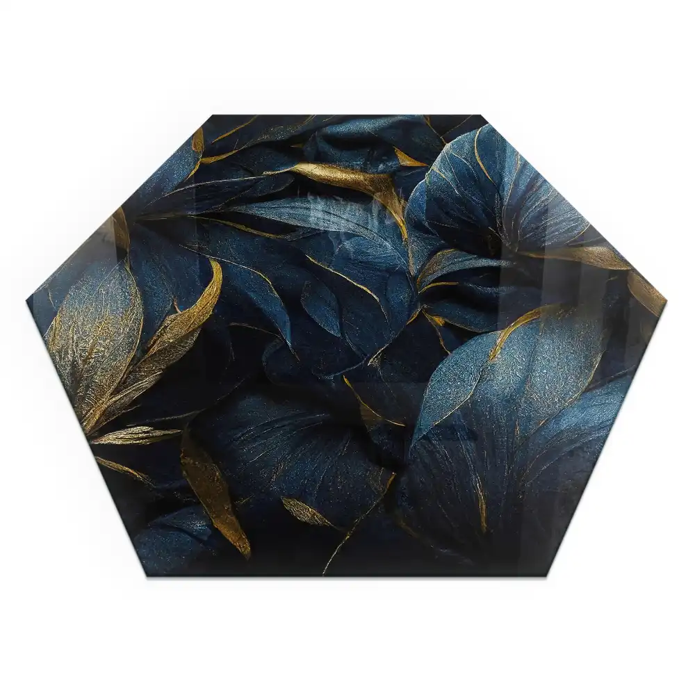 Plaque de sol hexagonale en verre pour poêle à bois avec texture feuilles