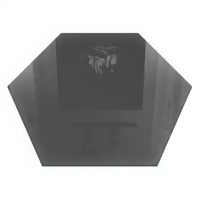 Plaque de sol pour cheminée hexagonale en gris-brun