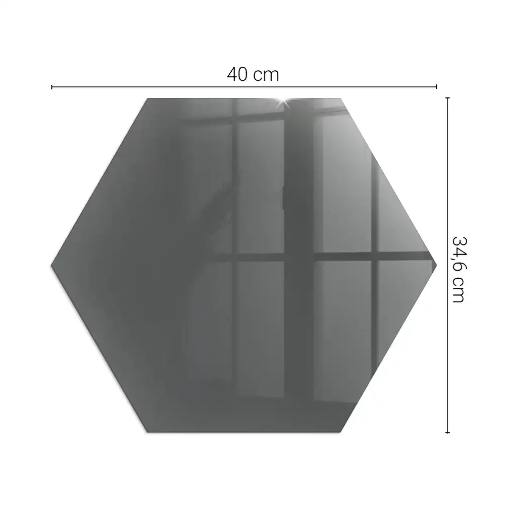 Plaque de sol pour cheminée hexagonale en gris-brun