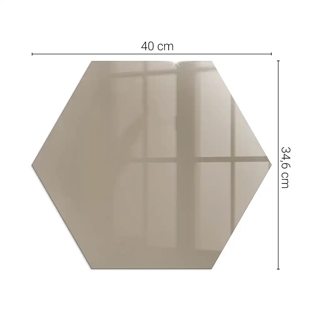 Plaque de sol hexagonale en verre brun pour poêle à bois
