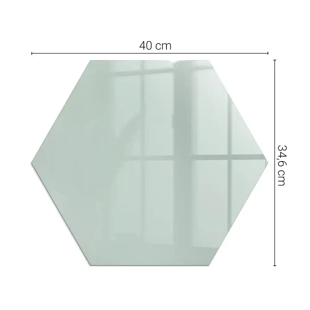 Plaque de sol pour cheminée hexagonale vert clair
