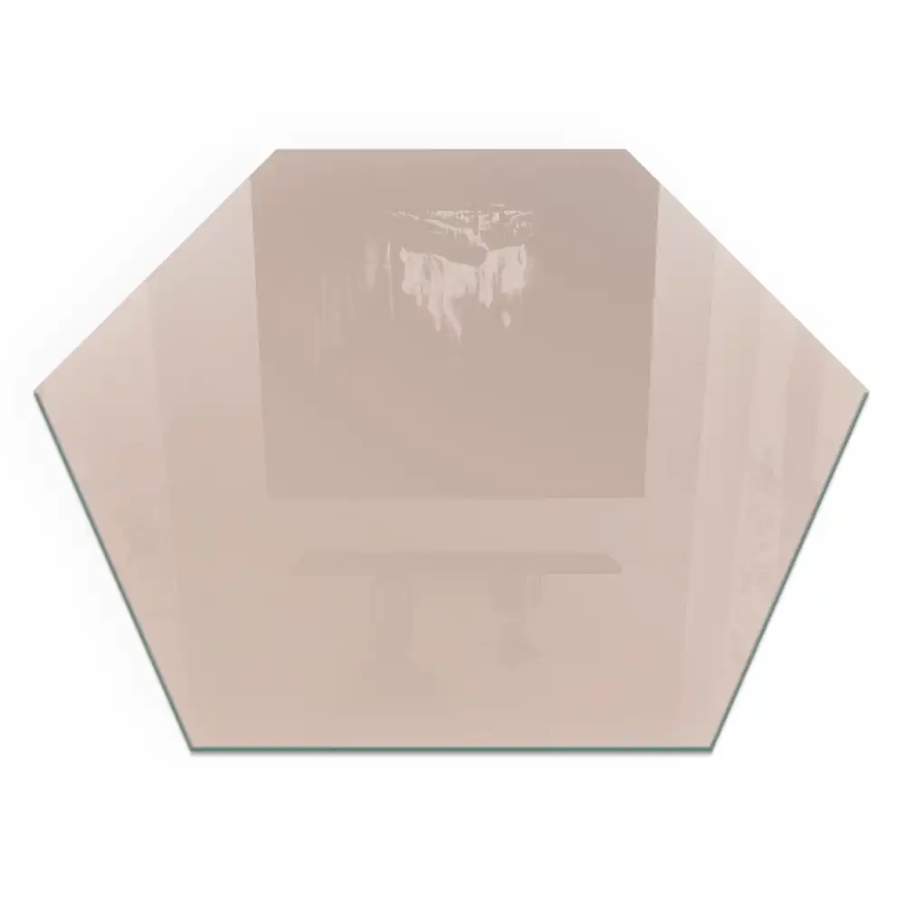 Plaque de sol pour cheminée hexagonale brun clair