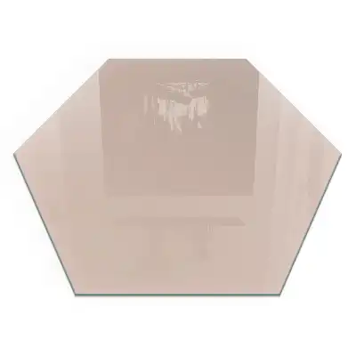 Plaque de sol pour cheminée hexagonale brun clair