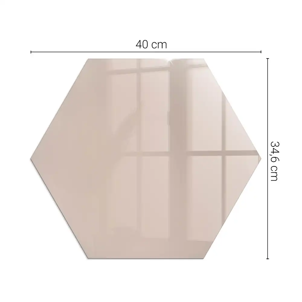 Plaque de sol pour cheminée hexagonale brun clair