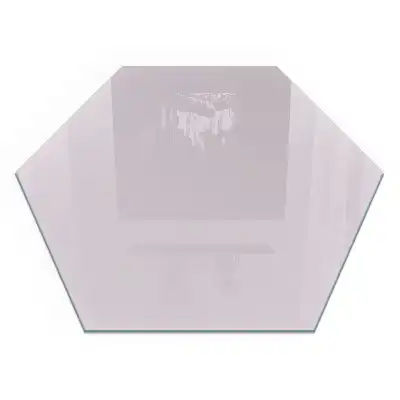 Plaque de protection pour cheminée en verre hexagonal violet clair
