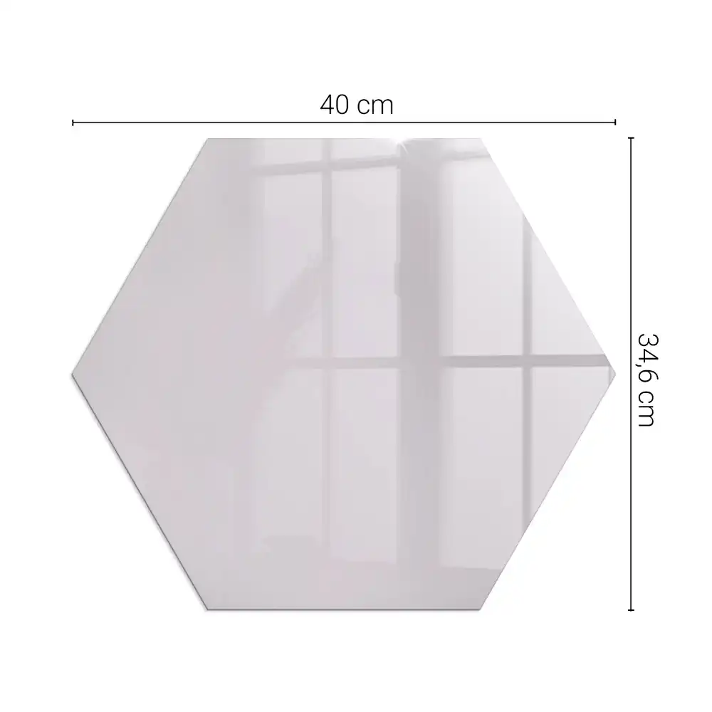 Plaque de protection pour cheminée en verre hexagonal violet clair
