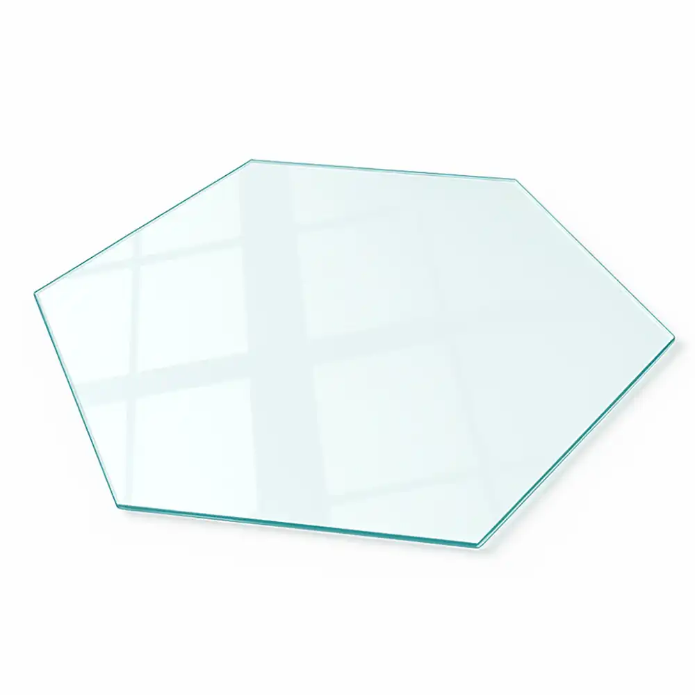 Plaque de protection pour poêle en verre transparent
