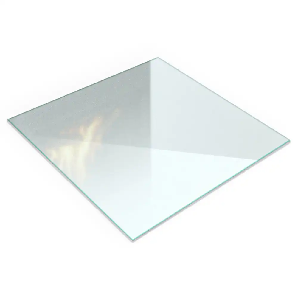 Verre trempé givré carré pour cheminée