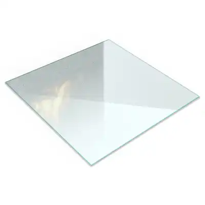 Verre trempé givré carré pour cheminée