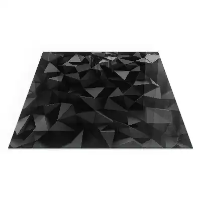 Plaque de sol carrée pour cheminée à motif géométrique tridimensionnel