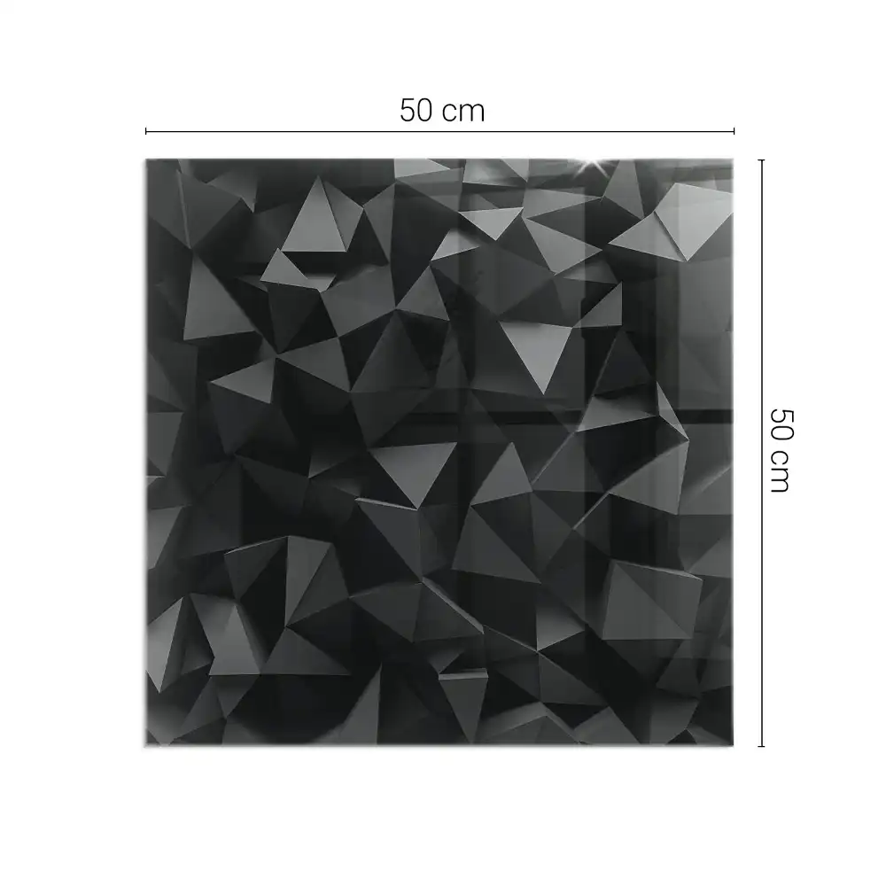 Plaque de sol carrée pour cheminée à motif géométrique tridimensionnel