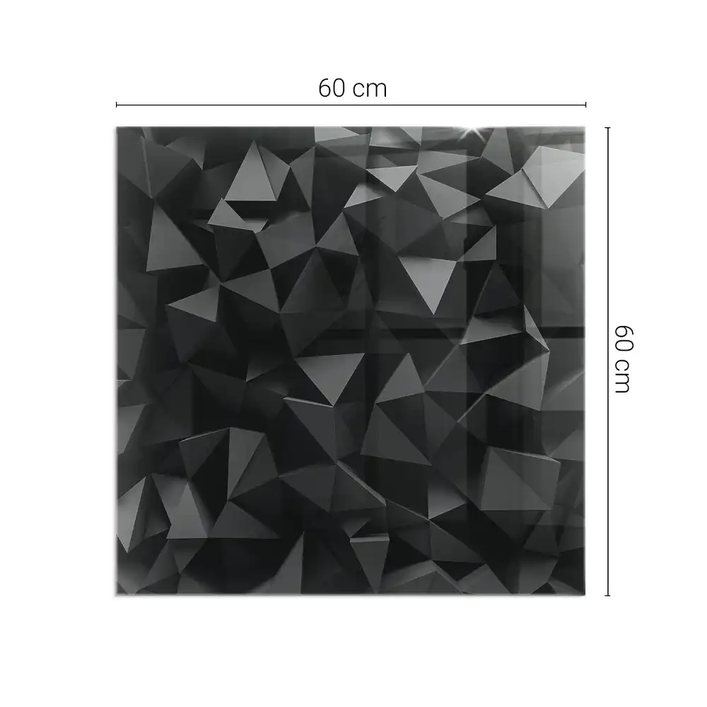 Plaque de sol carrée pour cheminée à motif géométrique tridimensionnel