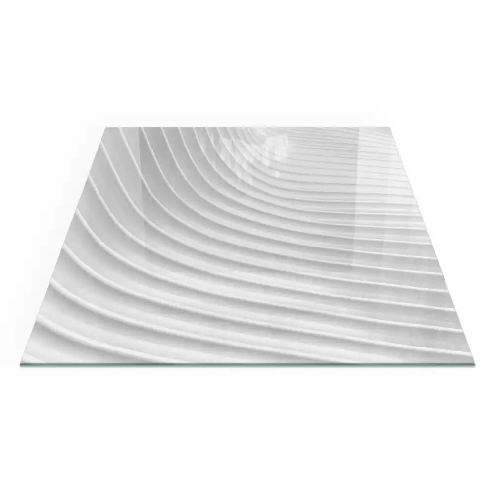 Plaque de sol carrée pour cheminée motif vagues de lignes délicates