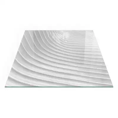 Plaque de sol carrée pour cheminée motif vagues de lignes délicates